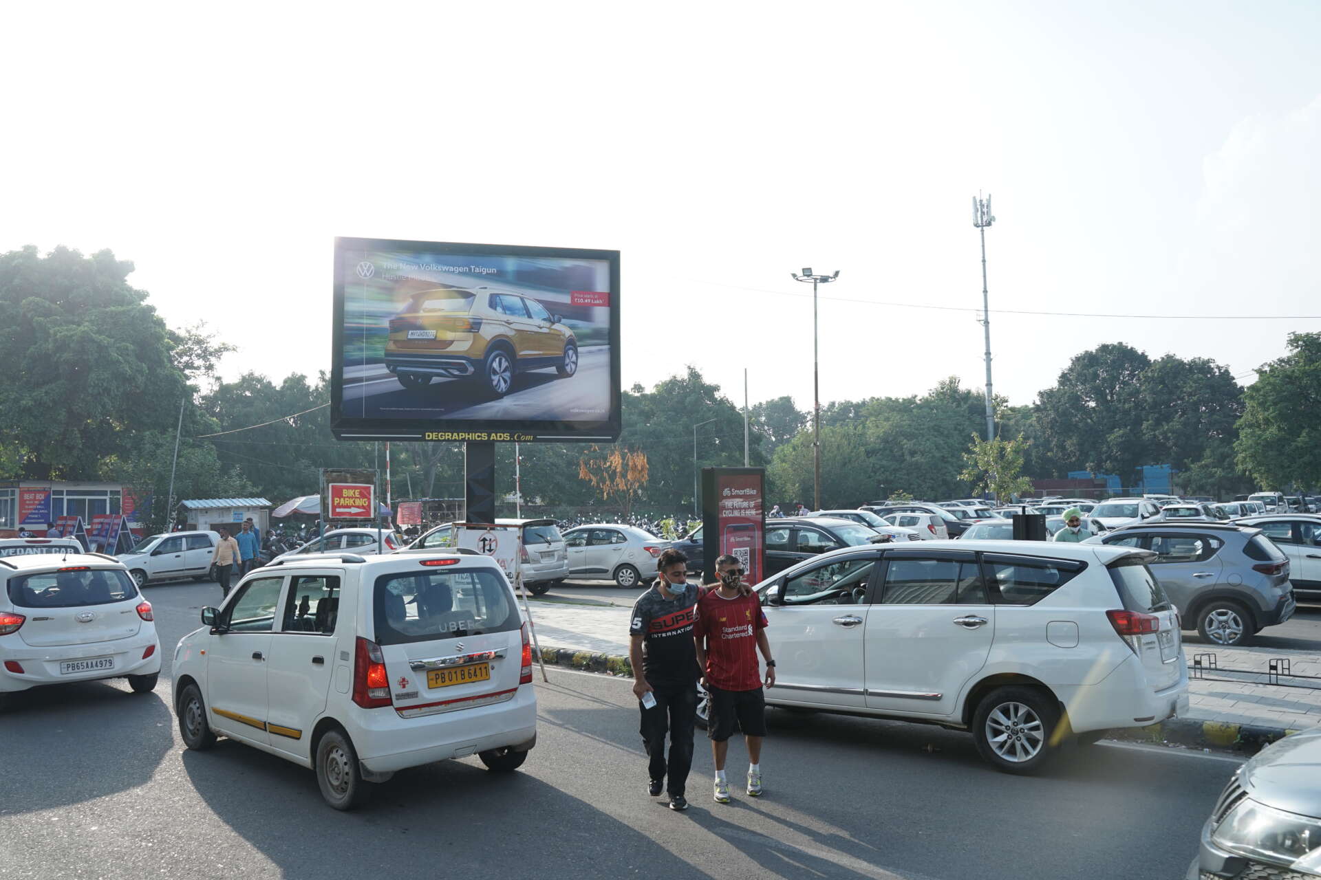 Outdoor Unipole advertisement at Elante Mall Chandigarh